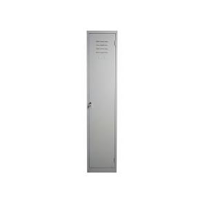 دولاب حديد 1 باب رمادي وودي